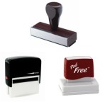 We manufacture Traditonal Wood Handle Rubber Stamps, Self-Inking Stamps, Pre-Inked Stamps and Pad Free Stamps.