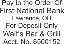 6 Line Deposit Stamp 
