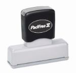 The quiet, smooth operating PF/055 Pad Free Stamp can make up to 20,000 high
quality impressions before needing to be re-inked. No messy stamp pads required. This one line title size is great for pay to the order of on checks for business names or person