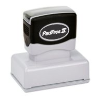 This smooth operating PF/140 PadFree II Stamp is splendid for logo stamps, monogram return address and initial stamps.  No messy pads required!  Reinkable.  Also great for office routing stamps, grid stamps and legal documents.
