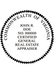 REGENAPPR-VA - Certified General Real Estate Appraiser - Virginia<br>REGENAPPR-VA
