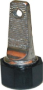 Cosco #0 Pocket size inspection stamp made of cast aluminum with acid resistant plastic cap containing a dry ink pad.
